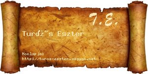 Turós Eszter névjegykártya