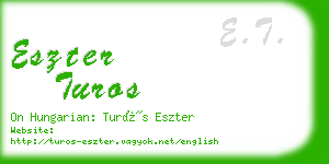 eszter turos business card